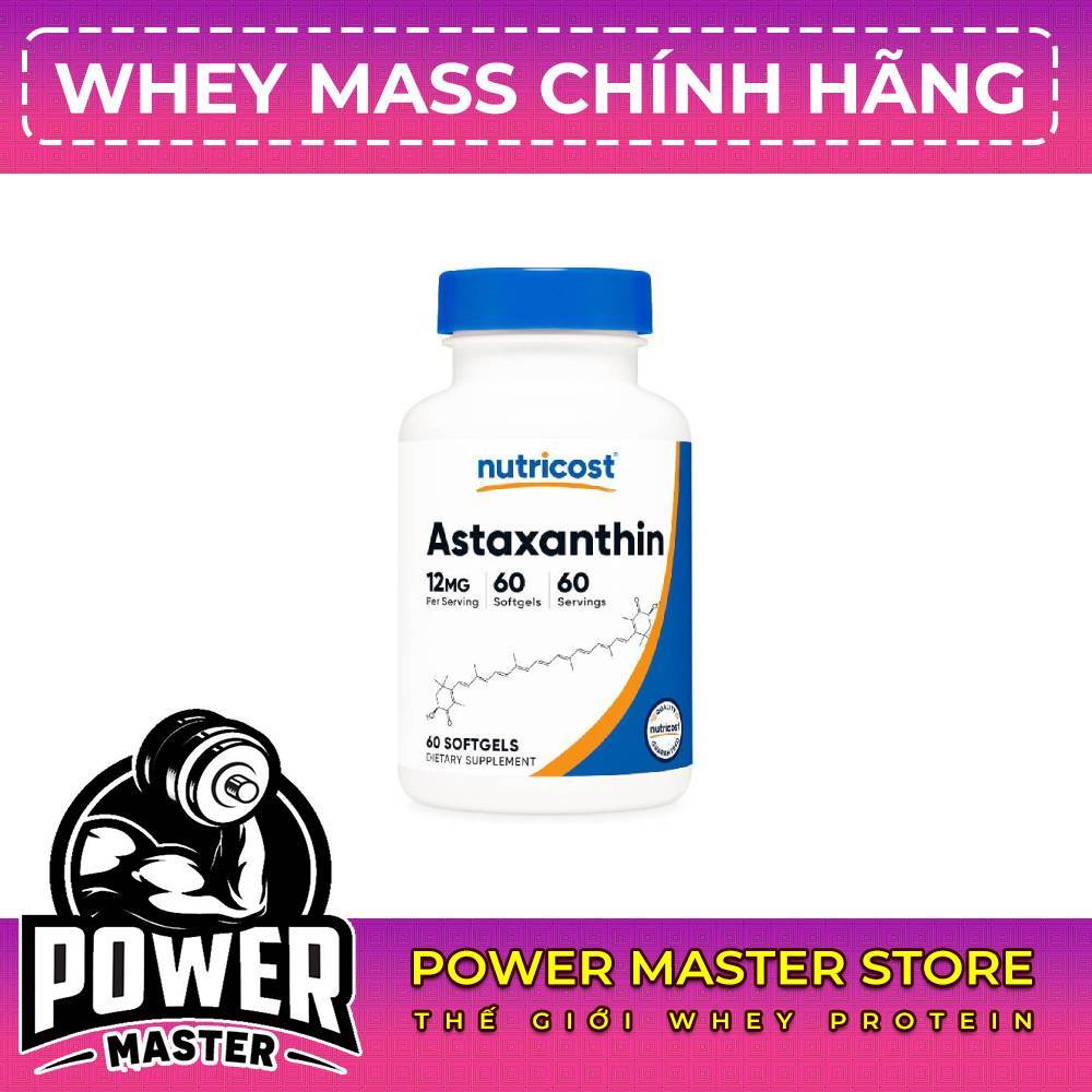 Nutricost Astaxanthin 12mg  – Hỗ Trợ Sức Khỏe Toàn Diện