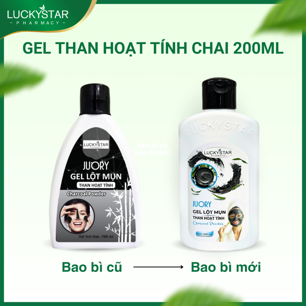 Gel Lột Mụn Juory Than Hoat Tính/ Nha Đam/ Trà Xanh 60/200ml