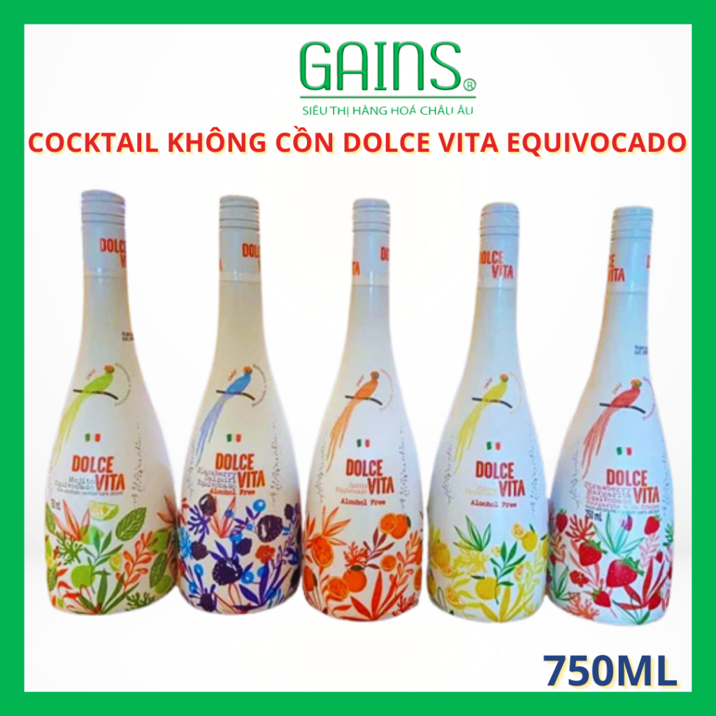 Cocktail Không Cồn Dolce Vita Equivocado 750ml – 5 Hương Vị Thượng Hạng, 0% Say Cồn