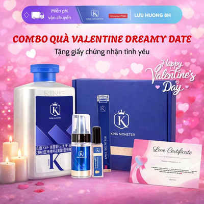 Set quà tặng nam DREAMY DATE - Sữa tắm 3in1 350ml & DDVS 100ml & Nước hoa nam cao cấp 10ml