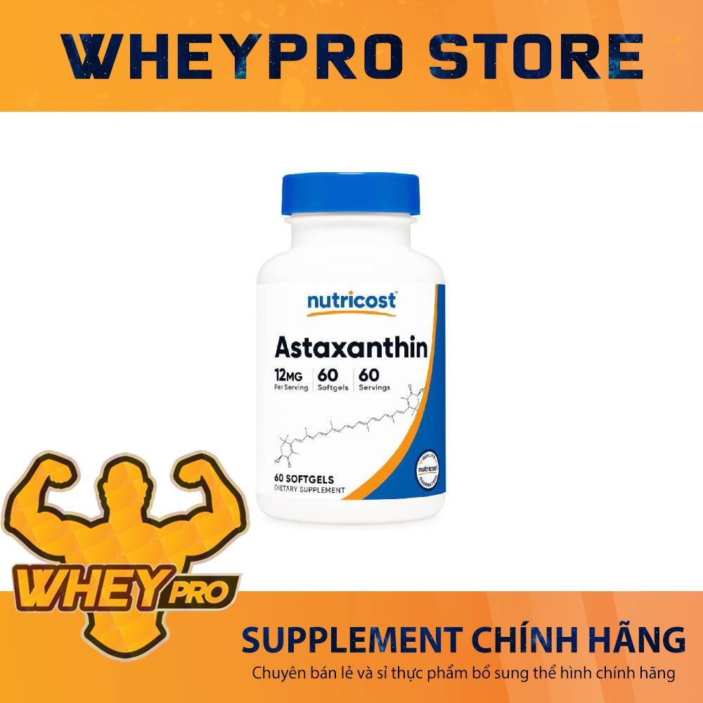 Nutricost Astaxanthin 12mg– Chăm Sóc Cơ Thể Hằng Ngày