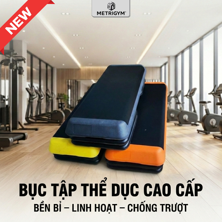 Bục dậm nhảy Aerobic loại 110cm tùy chọn có 4 đế có thể điều chỉnh chiều cao…