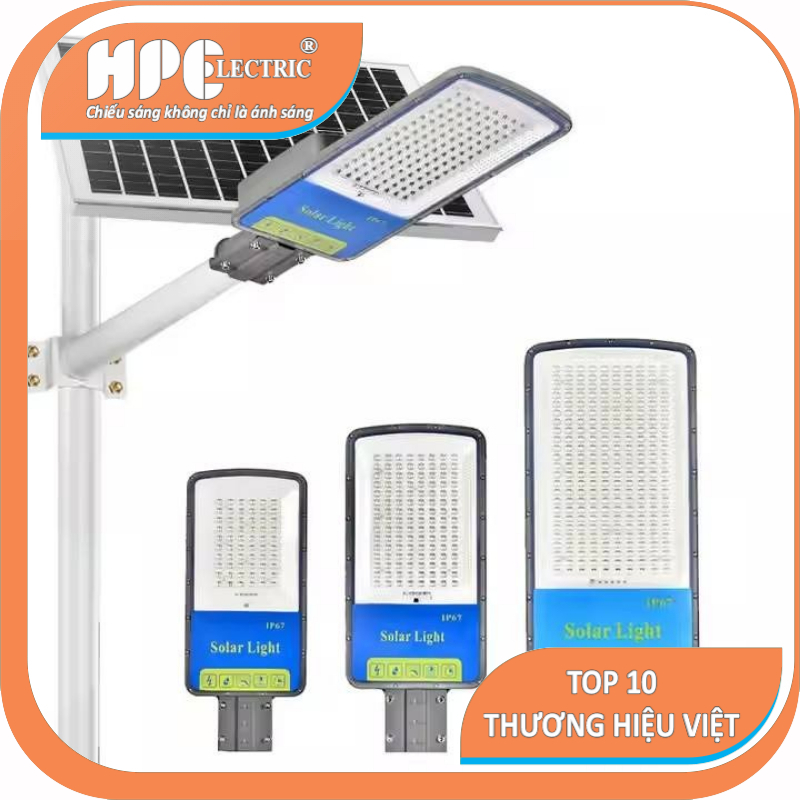 BH 3 NĂM - Đèn Đường NLMT Pin Rời Công Suất 200W, 300W, 400W Chống nước IP66 -H74B )