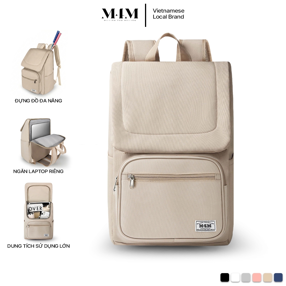 Balo đi học đựng laptop 15.6 inch M4M MONDAY Backpack BM003 Cặp nữ nam chống nước nhiều ngăn