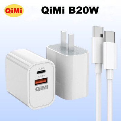 Bộ Sạc Nhanh QiMi B20W - Hai Cổng Sạc USB & Type-C, Hiệu Suất Ổn Định, Sạc Nhanh An Toàn Và Hiệu Quả