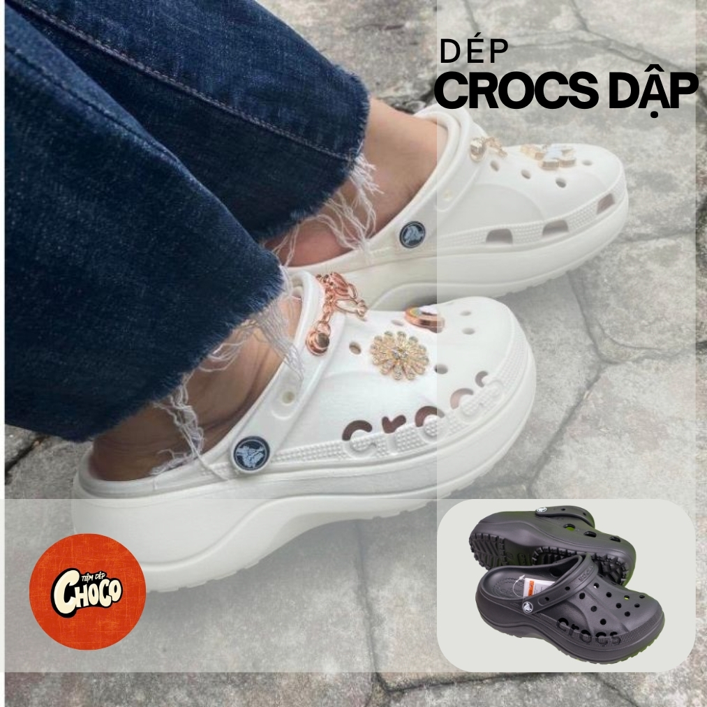 (FULLBOX) Giày Clog Nữ Crocs Baya Platform - Tiệm Dép Choco