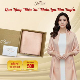 Quà Tặng Khăn Choàng Lụa Kim Tuyến JIRAMI Mềm Nhẹ Lấp Lánh Quà Cho Nữ, Mẹ, Bạn Gái, Cô Giáo Dịp Lễ