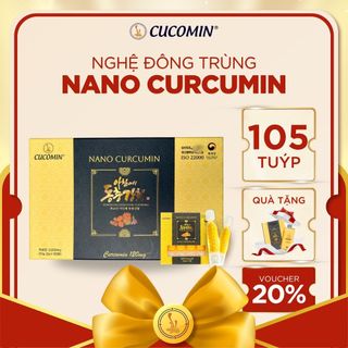 [Hộp 105 Tuýp] Nước Uống Nghệ nano CUCOMIN kết hợp đông trùng nội địa Hàn Quốc nước uống tăng sức đề kháng