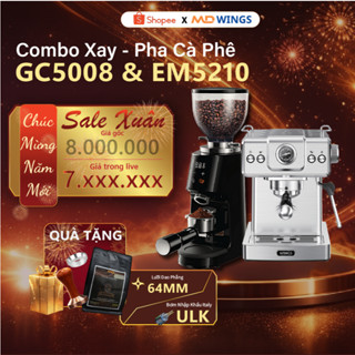 Combo cà phê máy pha MDWINGS EM5210 và MDWINGS GC5008 bảo hành 12 tháng