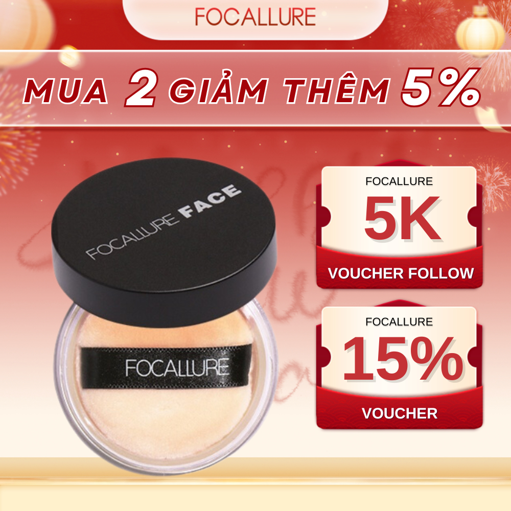 FOCALLURE Phấn phủ dạng bột kiềm dầu che phủ toàn diện 7g | BigBuy360 - bigbuy360.vn