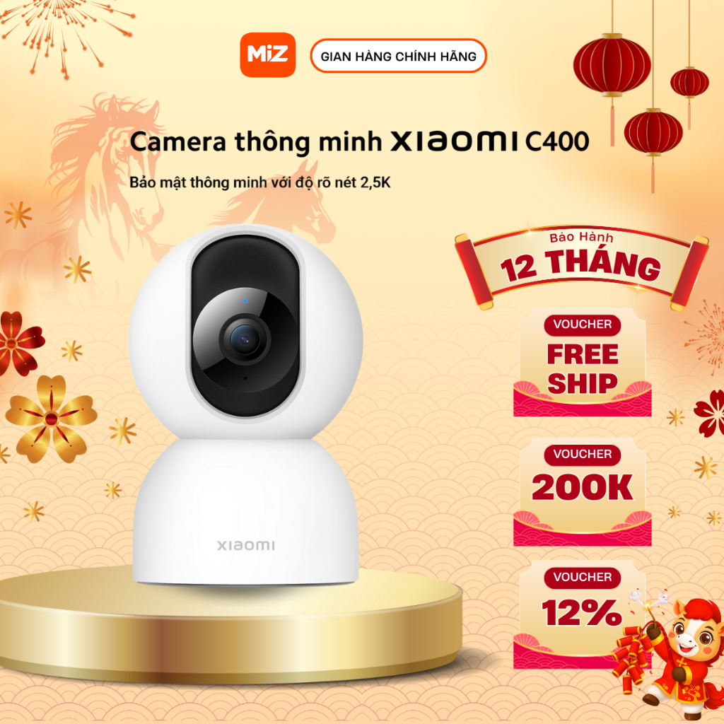 Camera Xiaomi MI Home Security C400 - Bảo mật thông minh với độ rõ nét 2,5K - Bảo Hành 12 Tháng