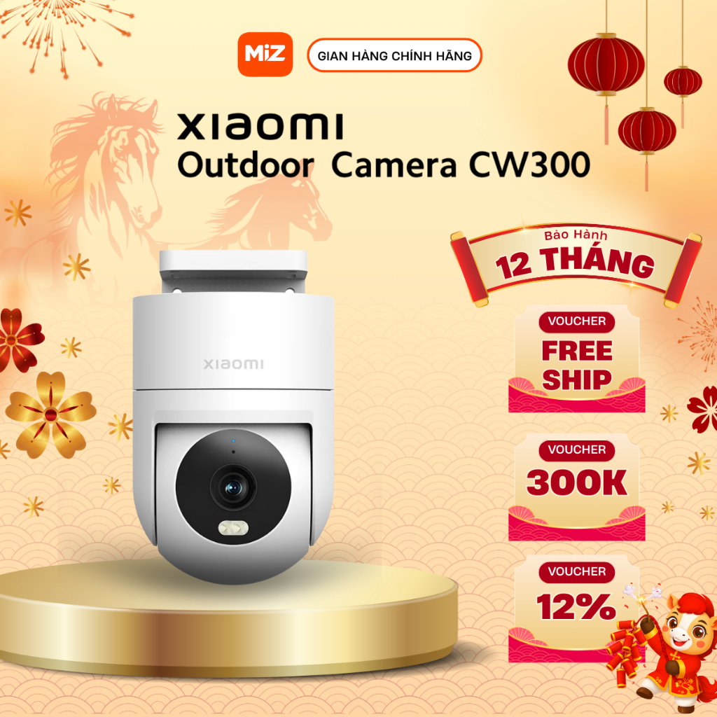 Camera IP Wifi Ngoài Trời Xiaomi CW300 2,5K, Theo dõi chuyển động, Phát hiện người lạ - Chính Hãng