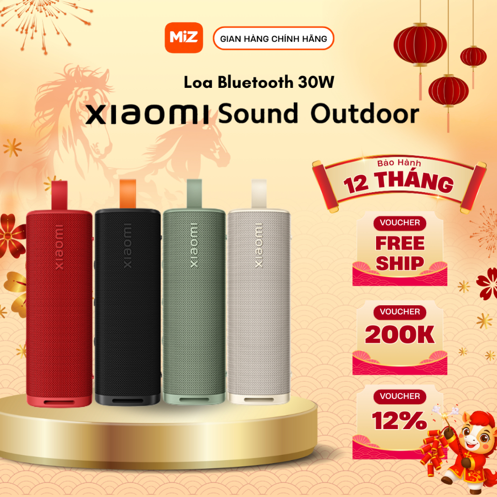 Loa Bluetooth Xiaomi Sound Outdoor 30w Bass Mạnh Mẽ - Pin 12 Giờ - Chính Hãng Bảo Hành 12 Tháng