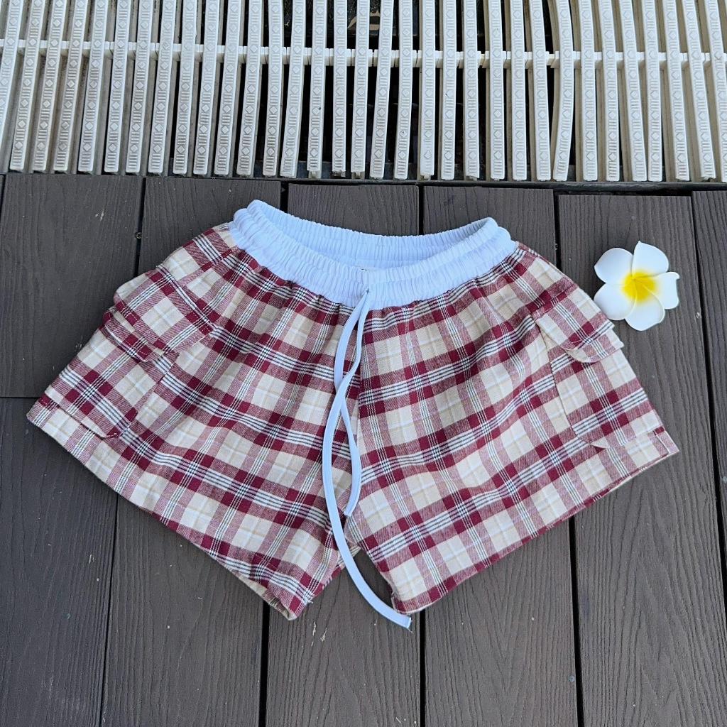 [DEAL SỐC] AB HOUSE - Quần short caro túi hộp MINIE thời trang nam nữ