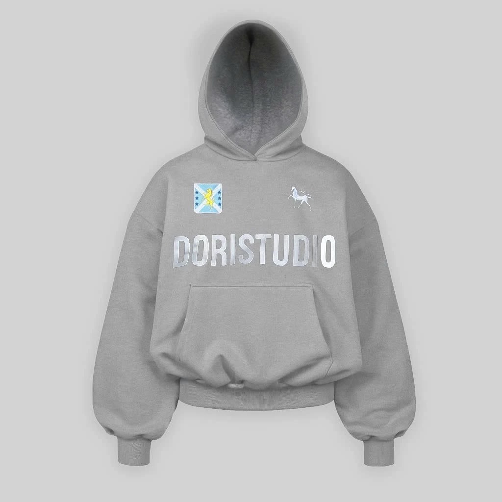 PASS hoodie thêu ngựa DORIS vải cvc 420gsm nỉ bông