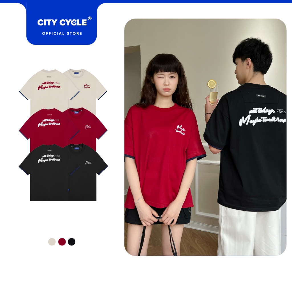 Áo thun phông unisex form rộng T Shirt Local Brand Chính Hãng City Cycle Áo thun Maybe Tomorrow
