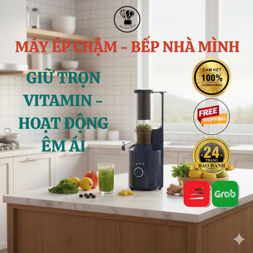 Máy Ép Hoa Quả Công Suất Mạnh, Ép Trái Cây Nhanh, Chất Liệu Bền Bỉ, Dễ Vệ Sinh – Bếp Nhà Mình