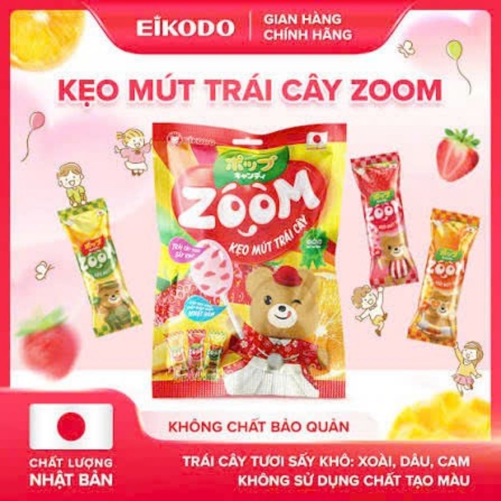 Kẹo mút trái cây zoom eikodo gói/72g