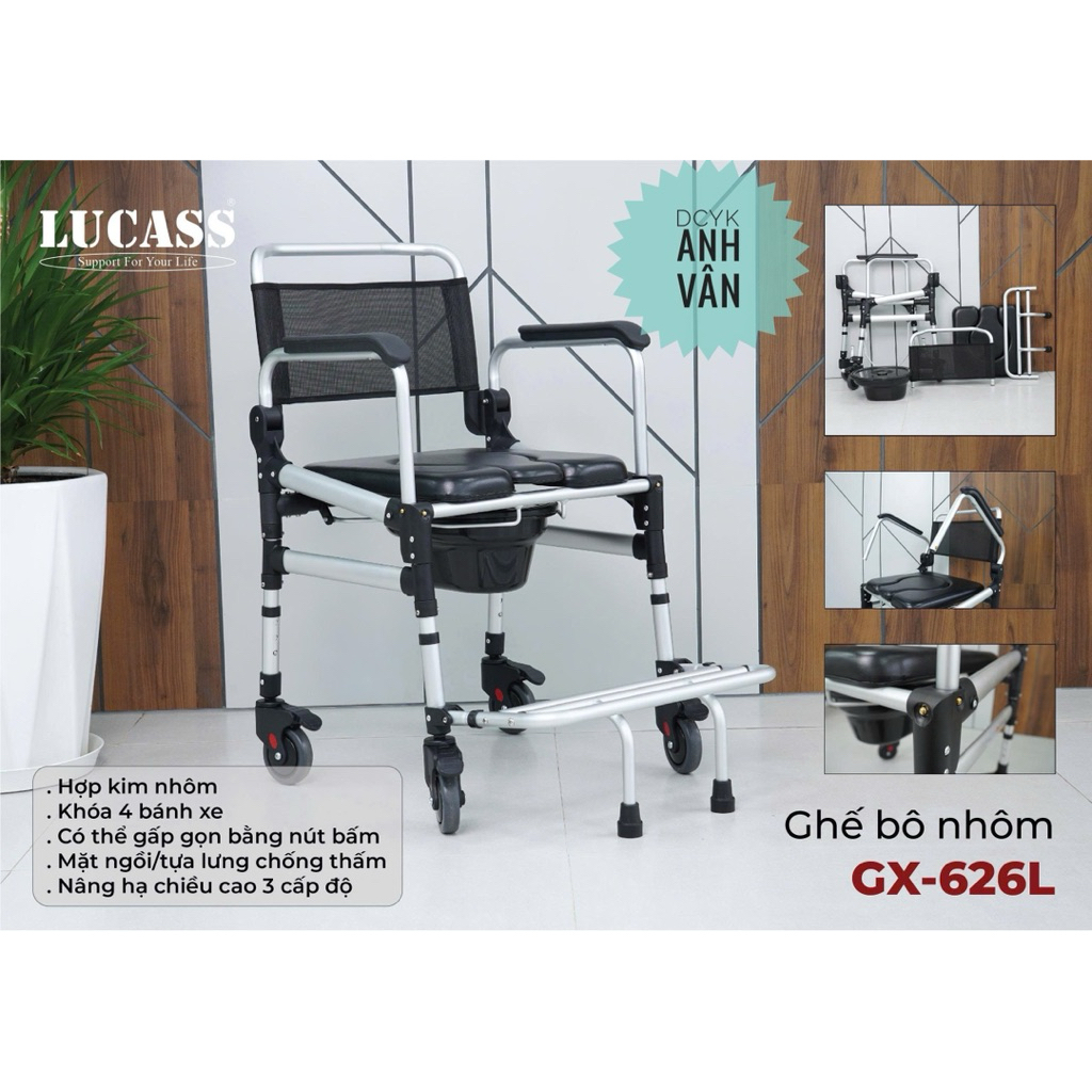 Ghê bô khung nhôm Lucass Gx200 | Gx626L