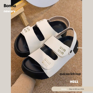 [Mở bán] Dép Sandal nữ đế cao H011-min2 quai mịn bản xịn đi học đi chơi - Dép quai hậu nữ hot trend tôn dáng