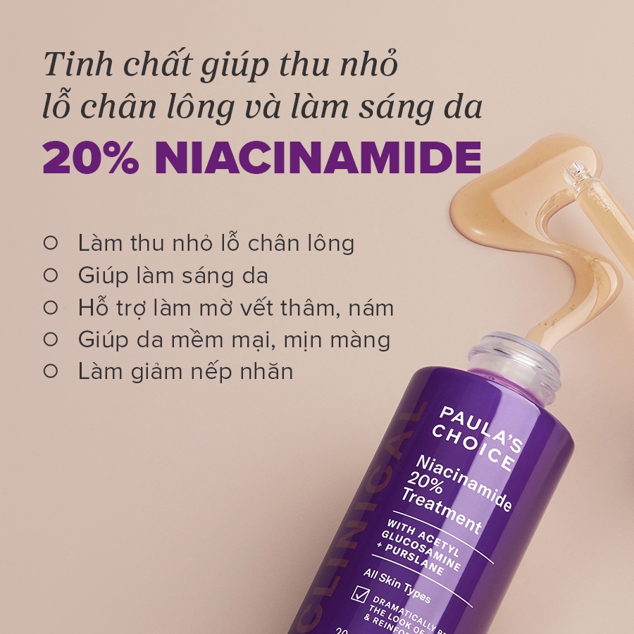 Tinh chất thu nhỏ lỗ chân lông và giảm nếp nhăn Clinical Niacinamide 20% Treatment 2ml 78032 | BigBuy360 - bigbuy360.vn