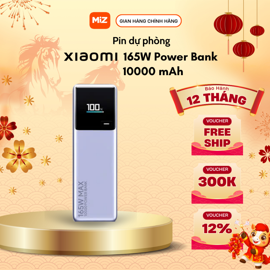 Pin dự phòng Xiaomi Power bank 165W 10000mAh- Hàng chính hãng - Bảo hành 12 tháng