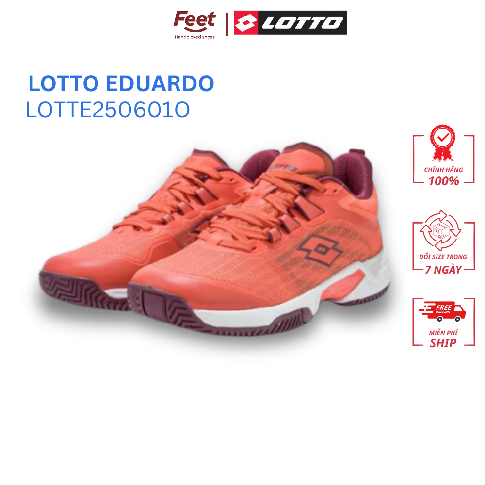 Giày Tennis Nam Lotto Eduardo Thoáng Khí Êm Ái Bền Bỉ Hàng Chính Hãng