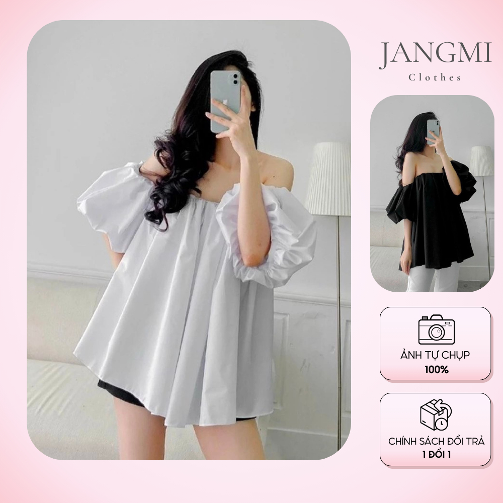 AO21_Áo Babydoll Kiểu Tay Bồng Tùng xòe