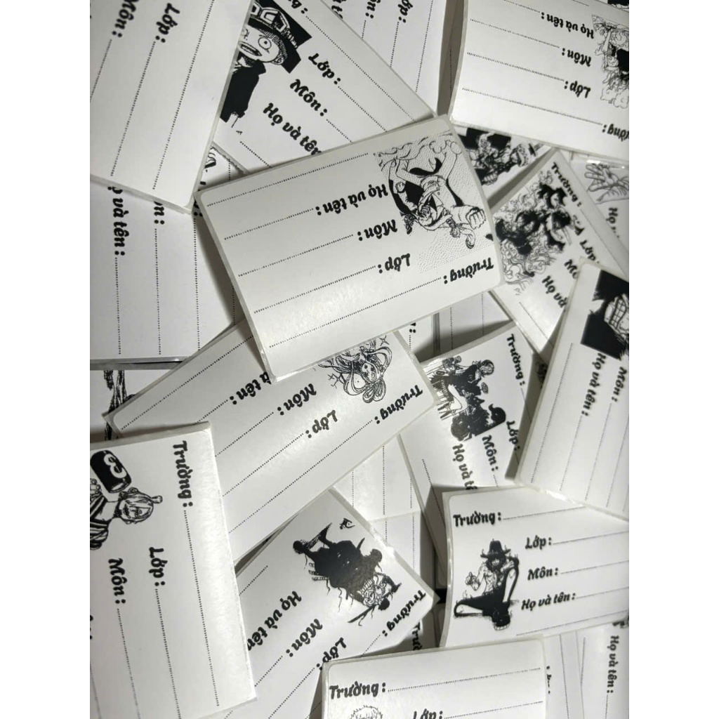 COMBO 15/30 nhãn vở Anime truyện ONE PIECE