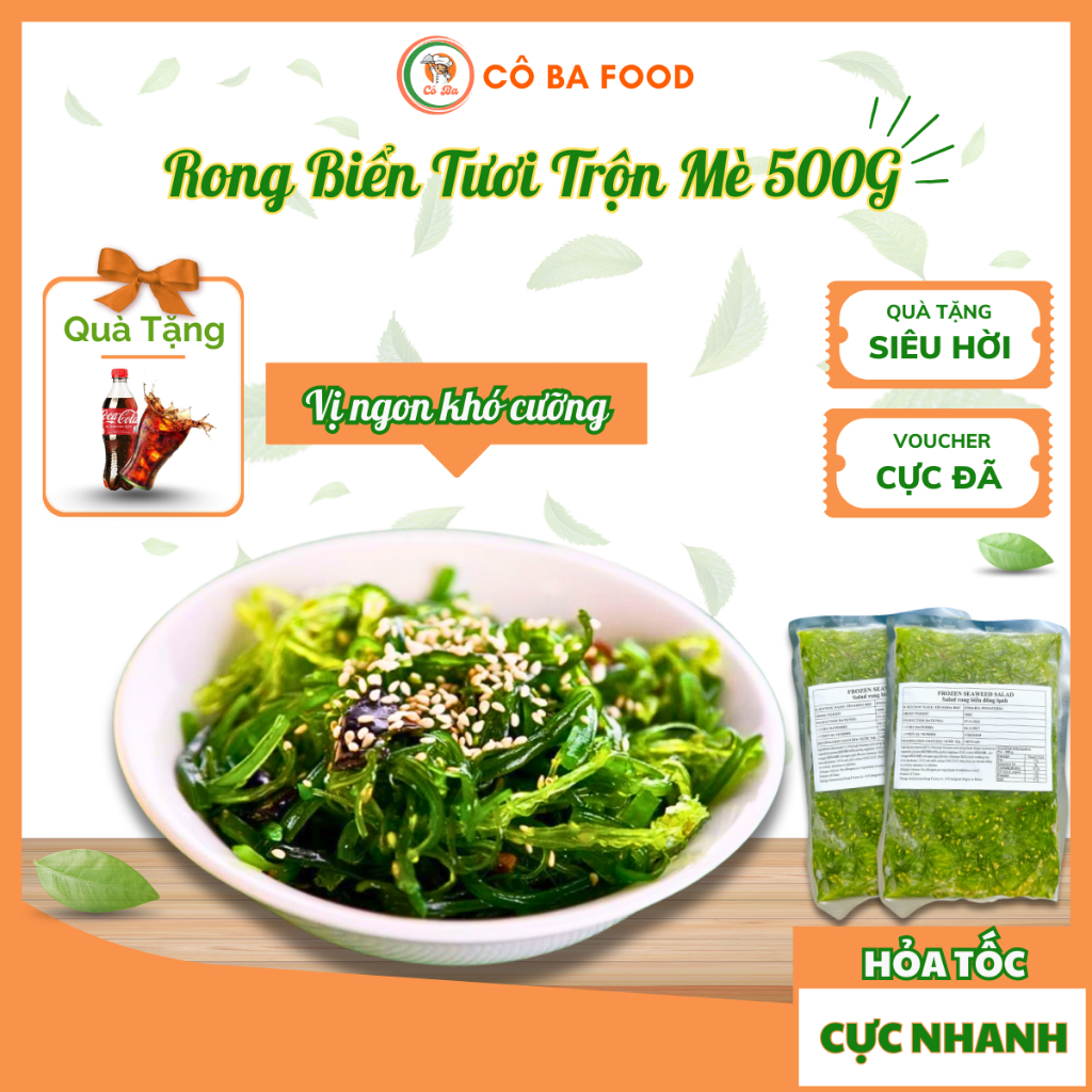 [ Siêu Tốc 1H ]  Salad Rong Biển Trộn Mè  - Rong Biển Tươi 500G- 1KG