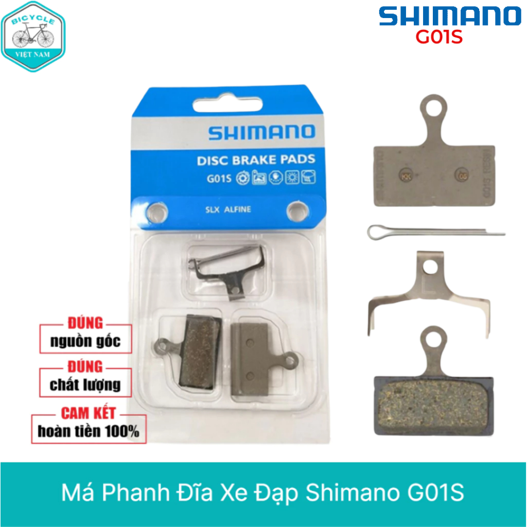 Má Phanh Thắng Đĩa Xe Đạp Shimano G01S – Dùng Cho Phanh Dầu / Cơ Shimano, Chính Hãng Nhật Bản