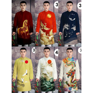 áo dài nam thiết kế nhiều mẫu 2026