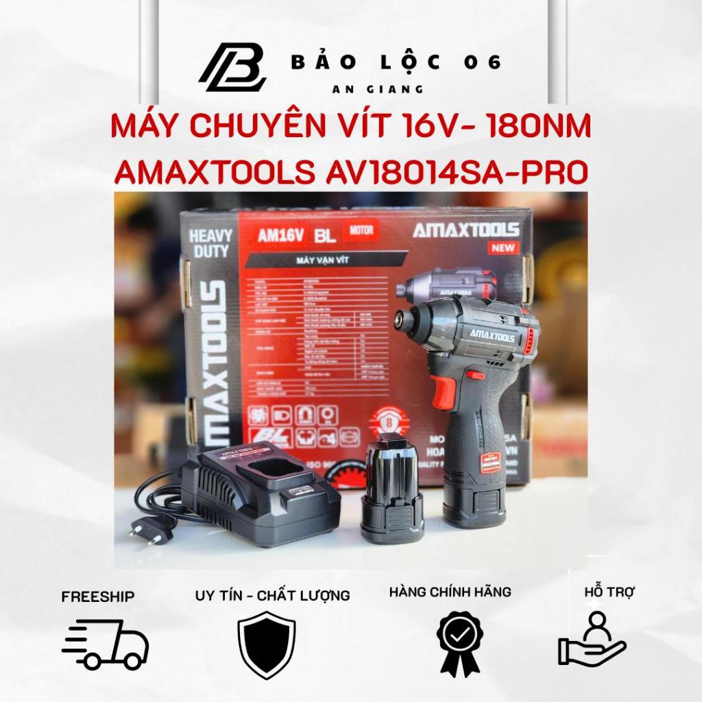 Máy chuyên vít pin Amaxtools AV18014SA - Pin Li-Ion 16V, Công Suất 180Nm, Động Cơ Brushless