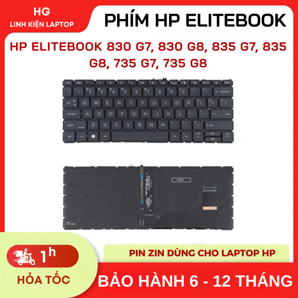 Bàn phím dùng cho laptop HP EliteBook x360 830 G7, 835 G7, 830 G8 Zin Mới 100%