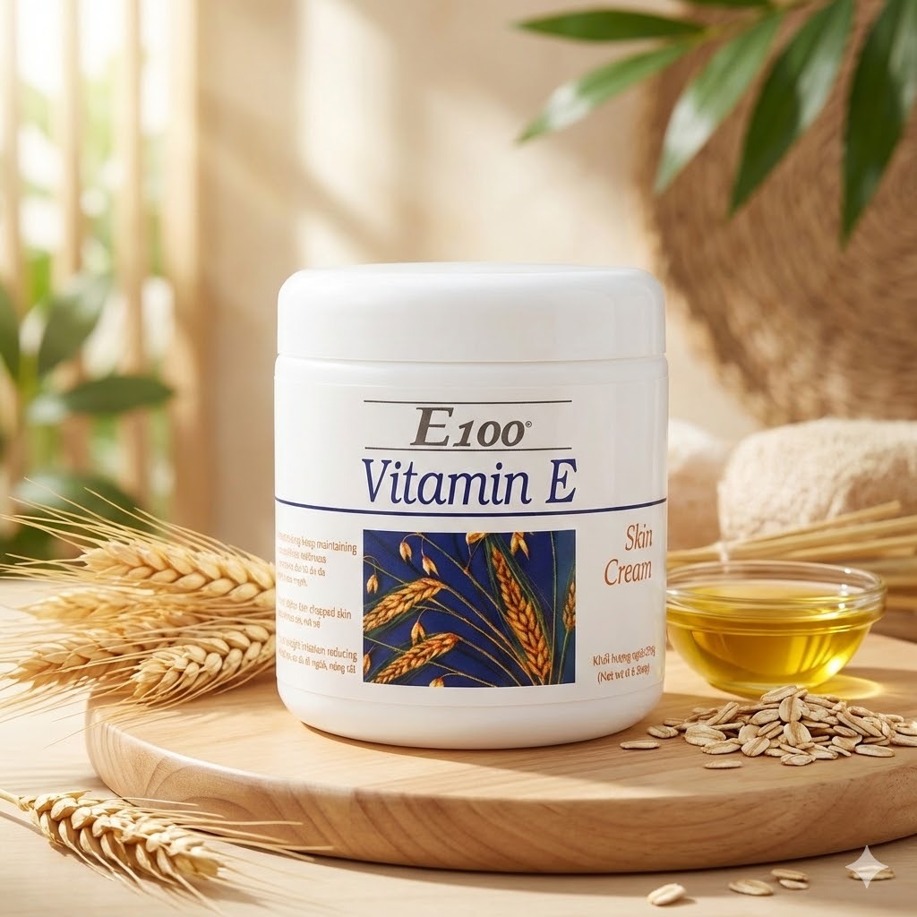 Kem Dưỡng Thể Bông Lúa Vitamin E E100 Dưỡng Ẩm Giúp Phục Hồi Làn Da Sáng Mịn 115G - 230Gr