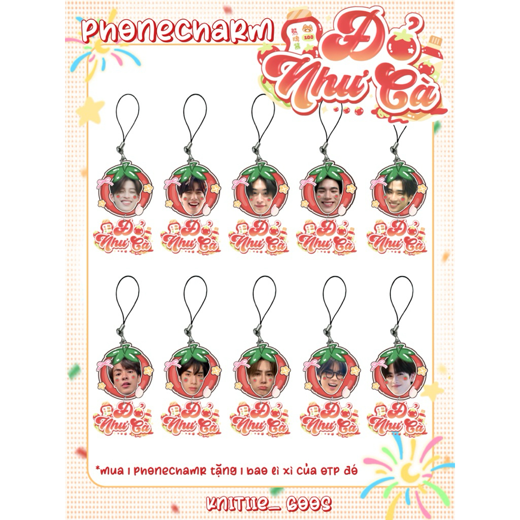 Đỏ Như Cà Phonecharm - OTP | KNITTIEGOODS