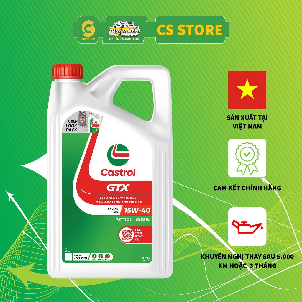 Nhớt động cơ ôtô Castrol Gtx 15W40 - 4L