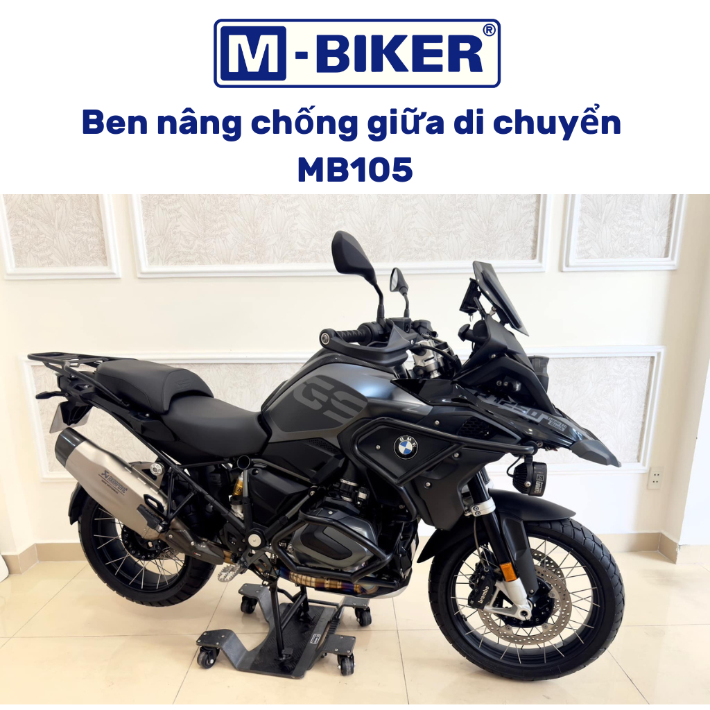 Ben nâng xe motor chống giữa  di chuyển MB105 chính hãng MBiker