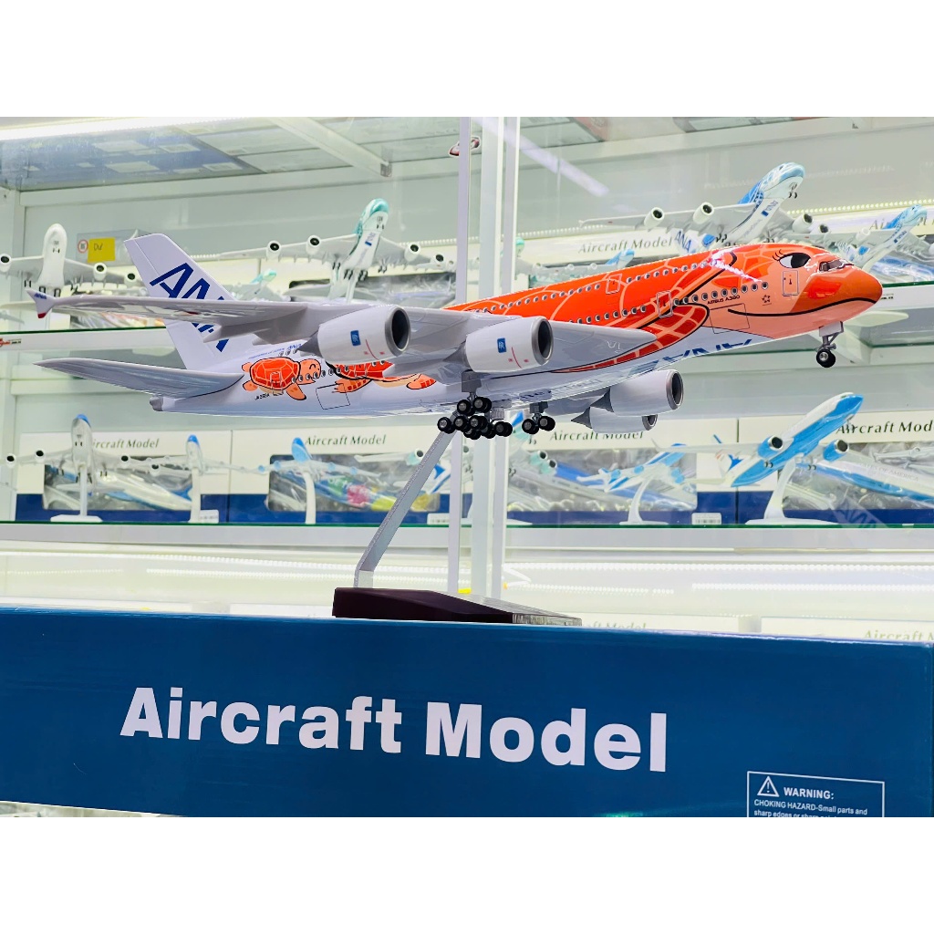 Mô hình máy bay ANA Turtle Orange Airbus A380 dài 47cm MB47085