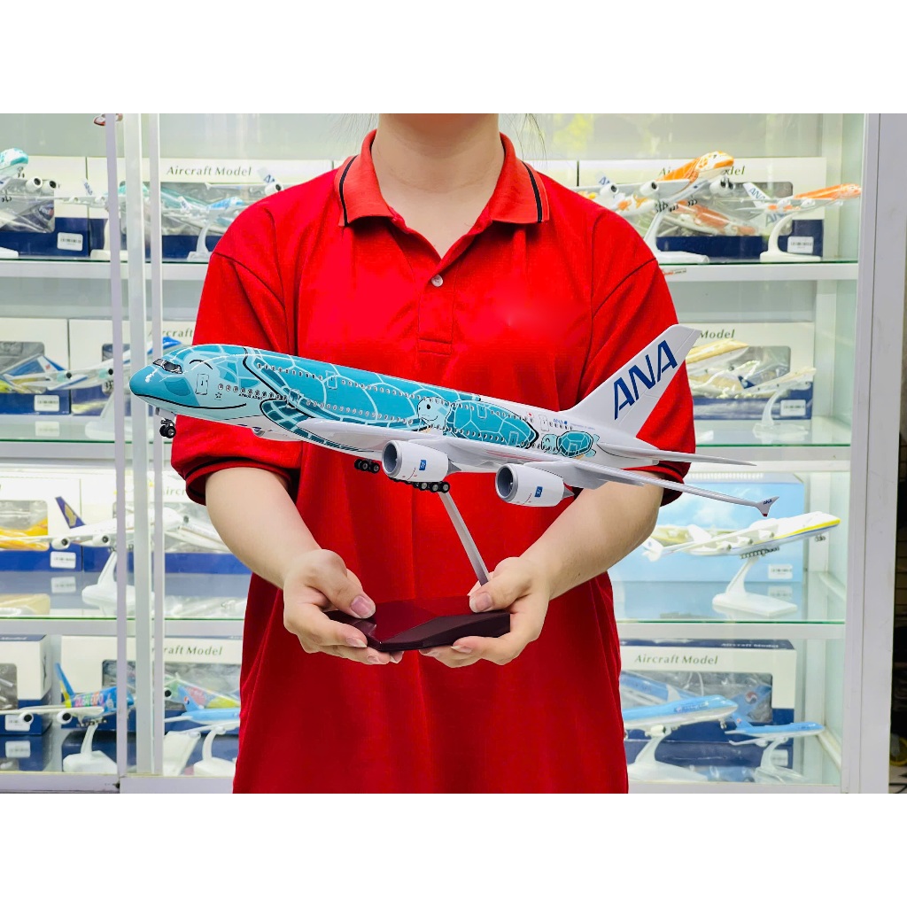 Máy bay mô hình ANA Turtle Green Airbus A380 khổng lồ 47cm MB47084