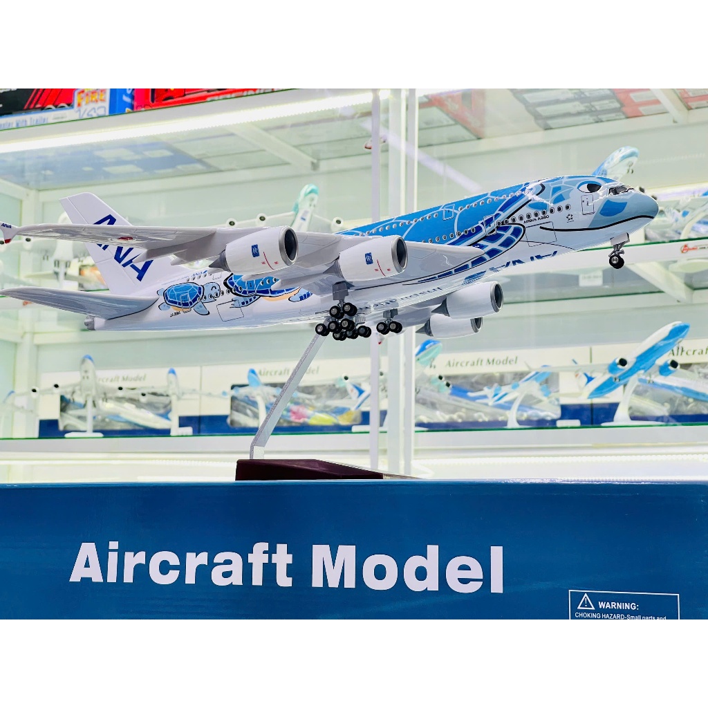 Mô hình máy bay ANA Turtle Blue Airbus A380 dài 47cm MB47083