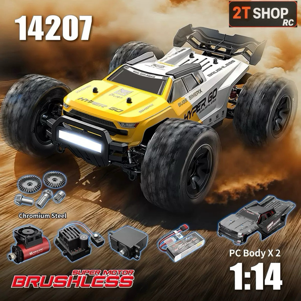MJX HYPER GO 14207 - Tỷ Lệ 1:14 –Brushless 4WD - Xe Điều Khiển Từ Xa Tốc Độ Cao - Sử Dụng Pin 2S-3S 