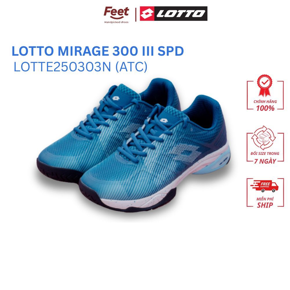 Giày Tennis Pickleball Nam Lotto MIRAGE 300 III SPD ATC Nhẹ Bền Ổn Định Bám Sân - Feetvn