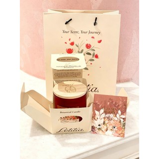 Nến Thơm Letitia Cao Cấp Thiên Nhiên Forest Tree - Hương Gỗ Thông, Xạ Hương 3 Size 130gr/220gr/300g
