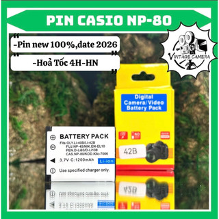 Pin Casio NP-80 ( pin thay thế dung lượng cao )dùng cho Z1, Z2, Z16, Z115, Z270, Z280, Z330, Z350, Z370, Z550, Z800