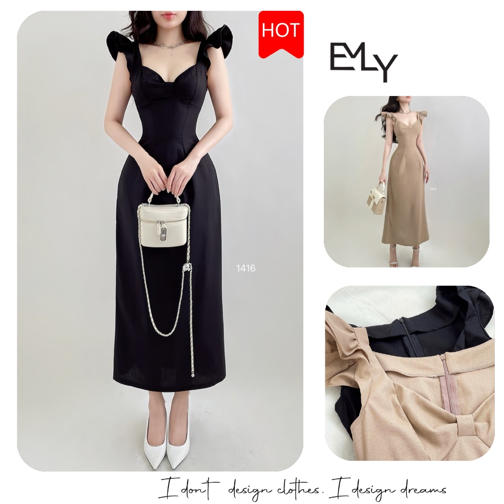 Đầm dự tiệc dáng dài midi Emilyshop (TX)