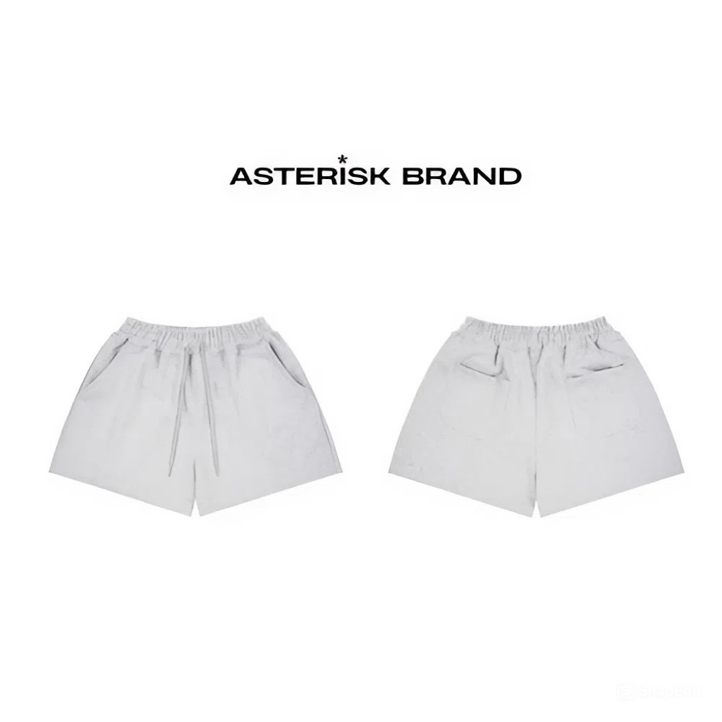 [ Asterisk Brand ] Quần Short trơn nỉ da cá xám tiêu - 420gsm / M L nam nữ basic