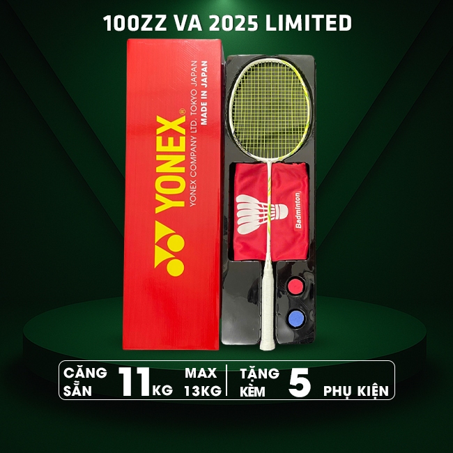 Vợt Cầu Lông Yonex Astrox 100ZZ Viktor Axelsen 2025 Full Hộp (Sẵn 11kg, Max 13kg, Tặng 3 Phụ Kiện)