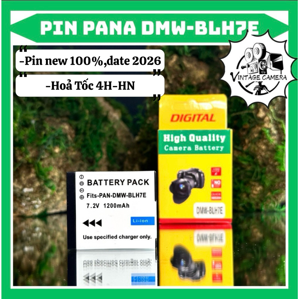 Pin Panasonic DMW-BLH7, BLH7E ( pin thay thế dung lượng cao ) DMC-GM1, GM1, DMC-GM5, DMC-GF7, DMC-GF