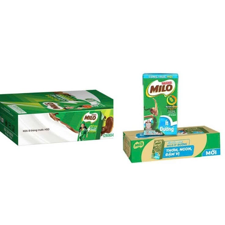 Thùng 48 hộp thức uống lúa mạch Milo Active Go 110ml và 180ml